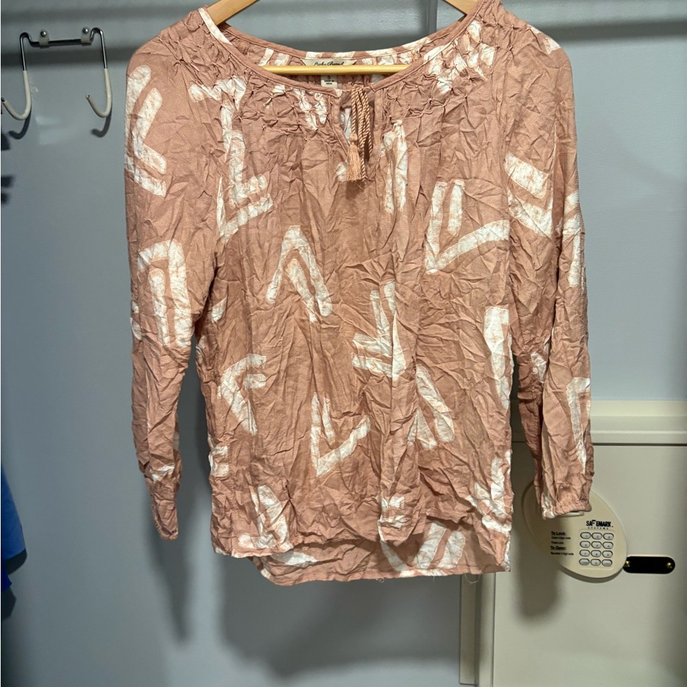 Lucky Brand Boho Peasant Blouse Small